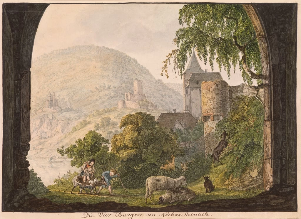 Carl Philipp Fohr - I quattro castelli di Neckar Steinach, Hamburger Kunsthalle, Hamburg